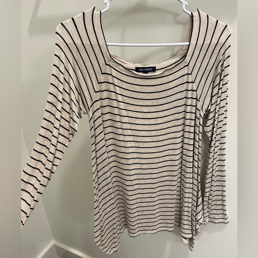 Super soft striped long sleeve top